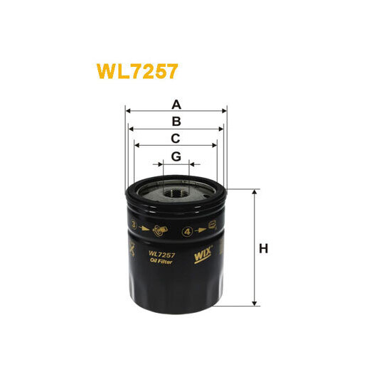 WL7257 - Oil filter 