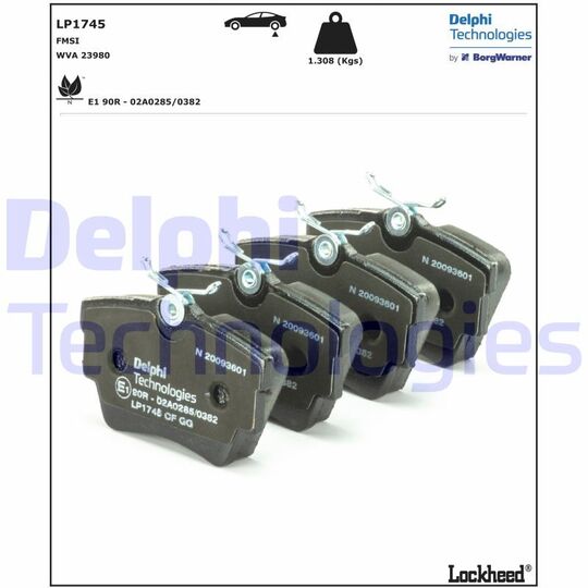 LP1745 - Brake Pad Set, disc brake 