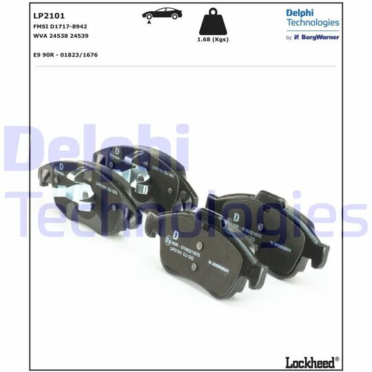 LP2101 - Brake Pad Set, disc brake 
