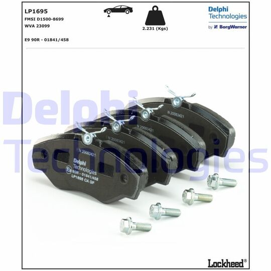 LP1695 - Brake Pad Set, disc brake 