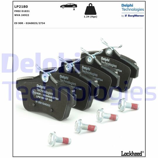 LP2180 - Brake Pad Set, disc brake 