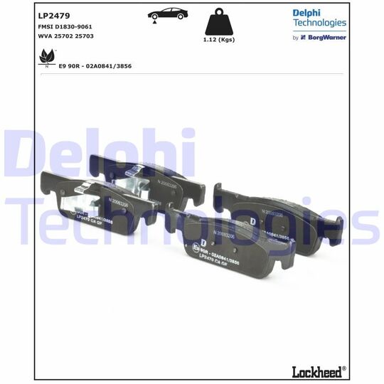 LP2479 - Brake Pad Set, disc brake 