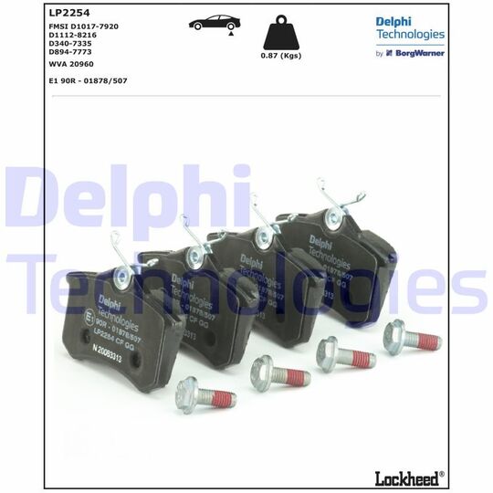 LP2254 - Brake Pad Set, disc brake 