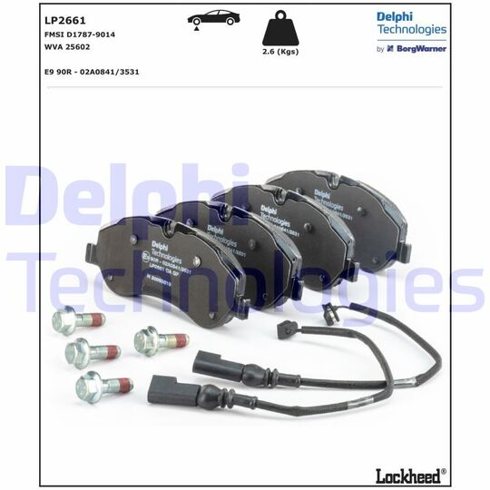 LP2661 - Brake Pad Set, disc brake 
