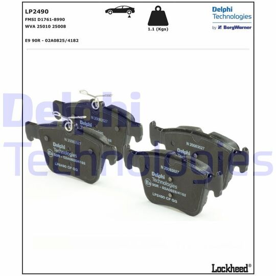 LP2490 - Brake Pad Set, disc brake 