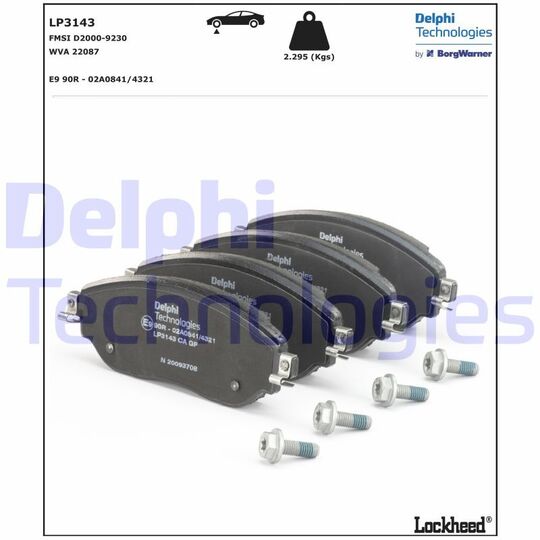 LP3143 - Brake Pad Set, disc brake 