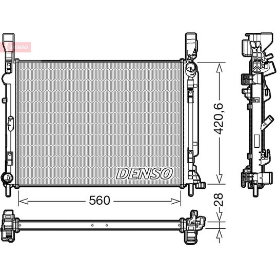 DRM23036 - Radiaator, mootorijahutus 