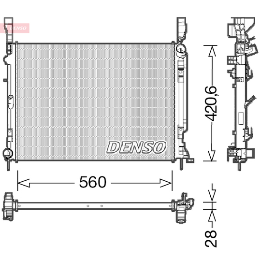 DRM23036 - Radiaator, mootorijahutus 