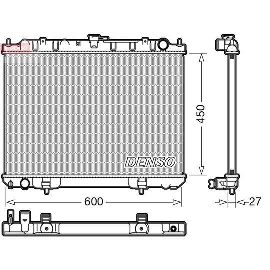 DRM46039 - Radiaator, mootorijahutus 