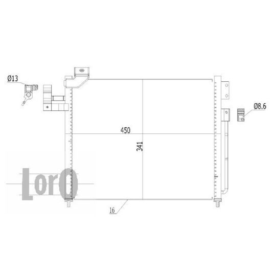 030-016-0005 - Lauhdutin, ilmastointilaite 