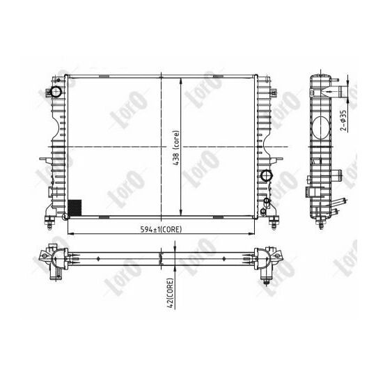 027-017-0002-B - Radiator, engine cooling 