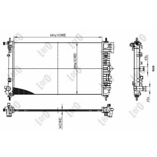 037-017-0106-B - Kylare, motorkylning 