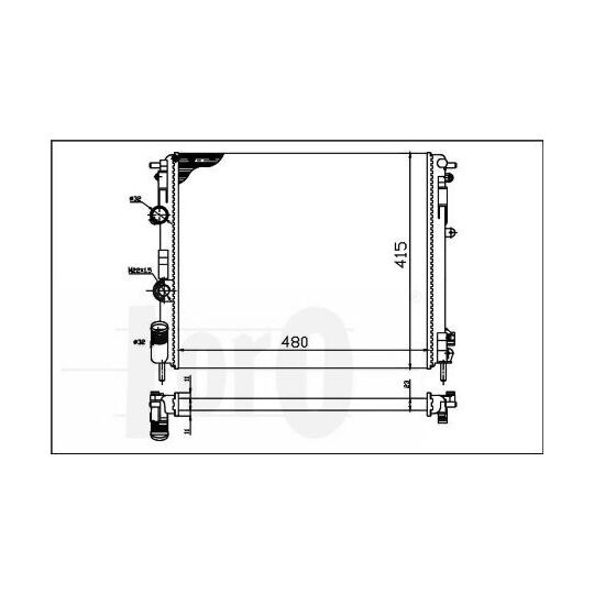 042-017-0006-B - Radiator, engine cooling 