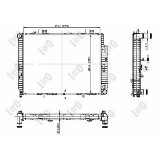 054-017-0063-B - Radiator, engine cooling 