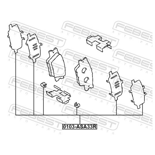 0103-ASA33R - Accessory Kit, disc brake pad 