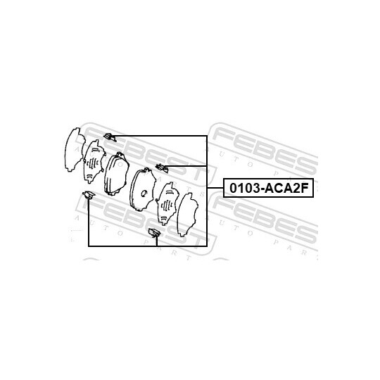 0103-ACA2F - Lisakomplekt, ketaspiduriklotsid 