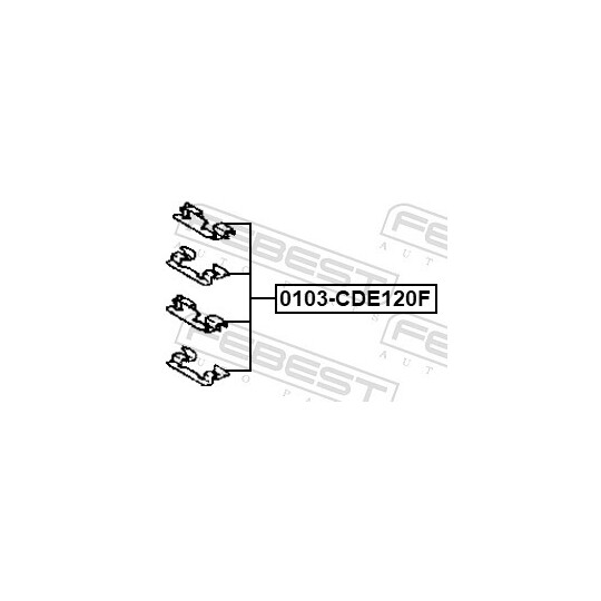 0103-CDE120F - Accessory Kit, disc brake pad 