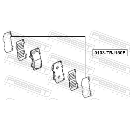 0103-TRJ150F - Accessory Kit, disc brake pad 