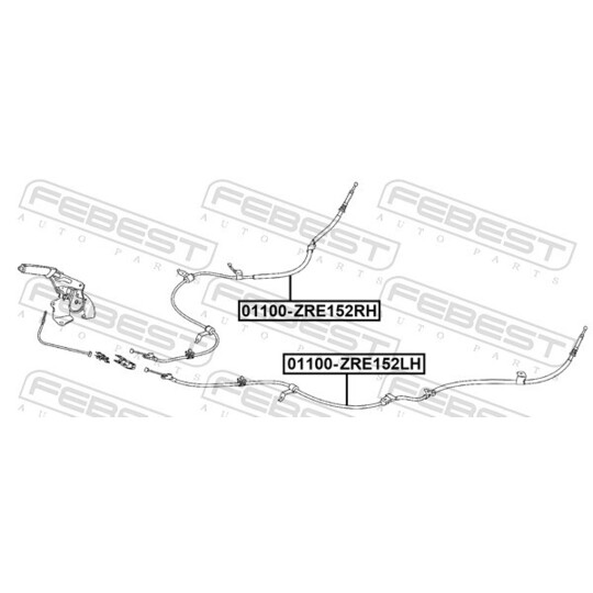 01100-ZRE152RH - Cable, parking brake 