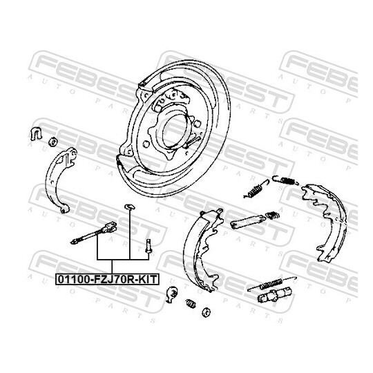 01100-FZJ70R-KIT - Cable, parking brake 