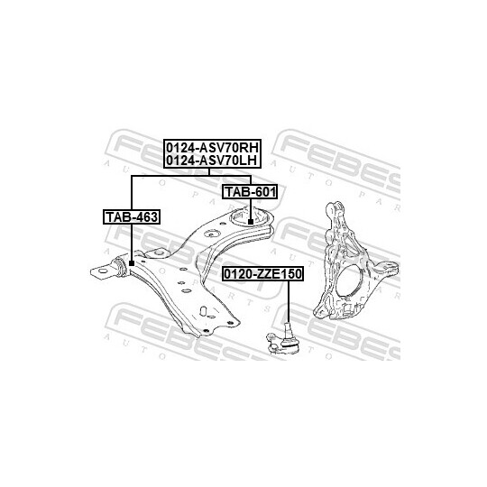 0124-ASV70LH - Track Control Arm 