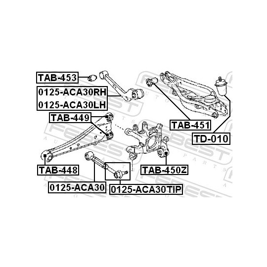 0125-ACA30TIP - Länkarm, hjulupphängning 