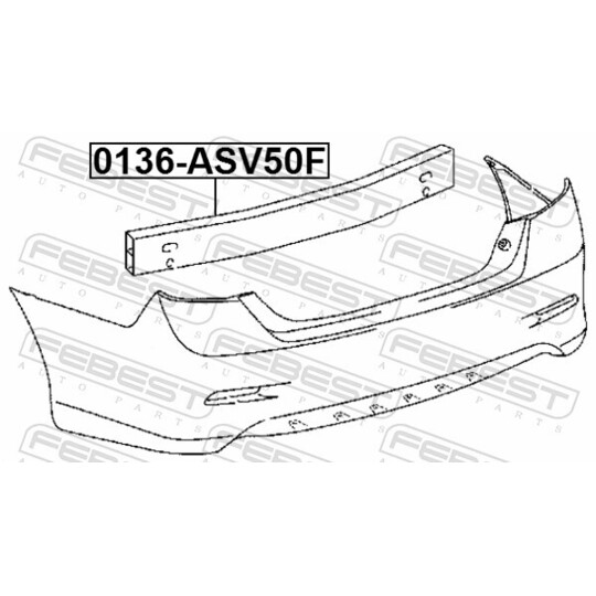 0136-ASV50R - Support, bumper 