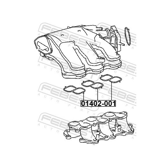 01402-001 - Packning, gasspjällsstuts 