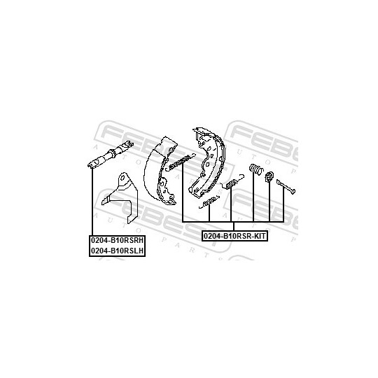 0204-B10RSR-KIT - Tarvikesarja, seisontajarru 