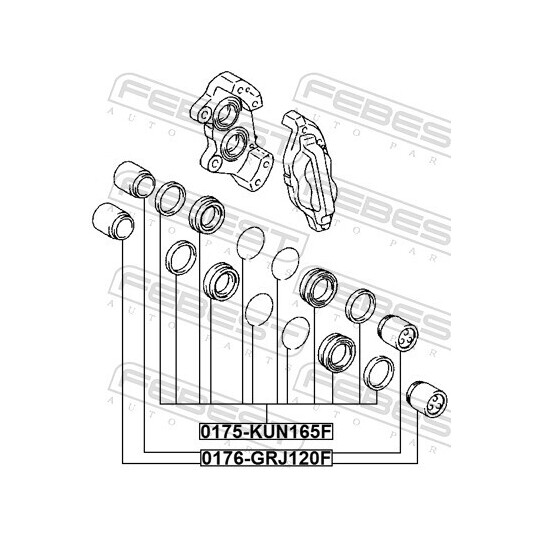 0175-KUN165F - Repair Kit, brake caliper 