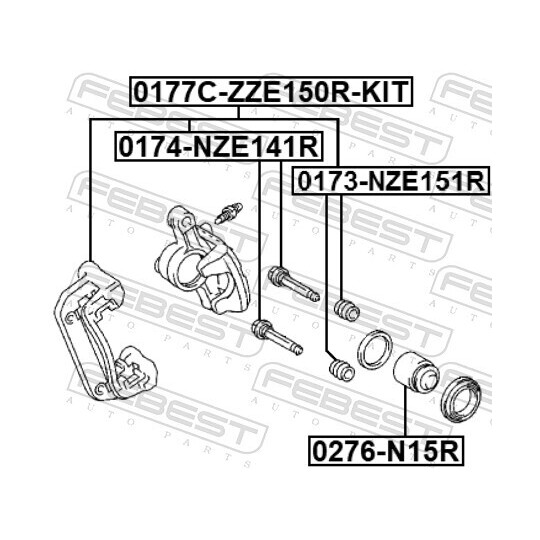 0177C-ZZE150R-KIT - Bromsoksmonteringssats 