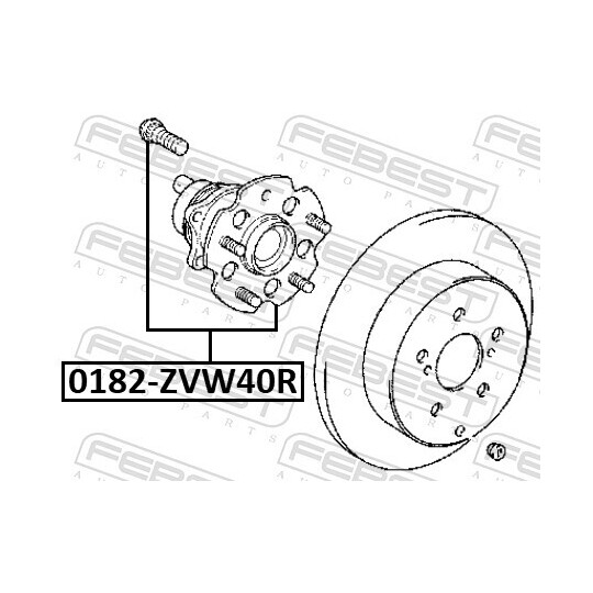 0182-ZVW40R - Wheel Hub 