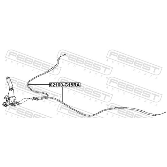 02100-G15RA - Cable, parking brake 