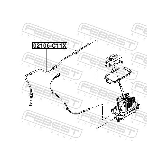 02106-C11X - Cable, manual transmission 