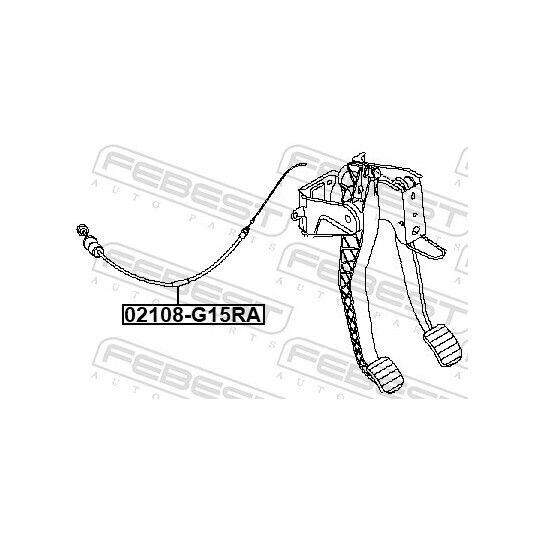 02108-G15RA - Cable Pull, clutch control 