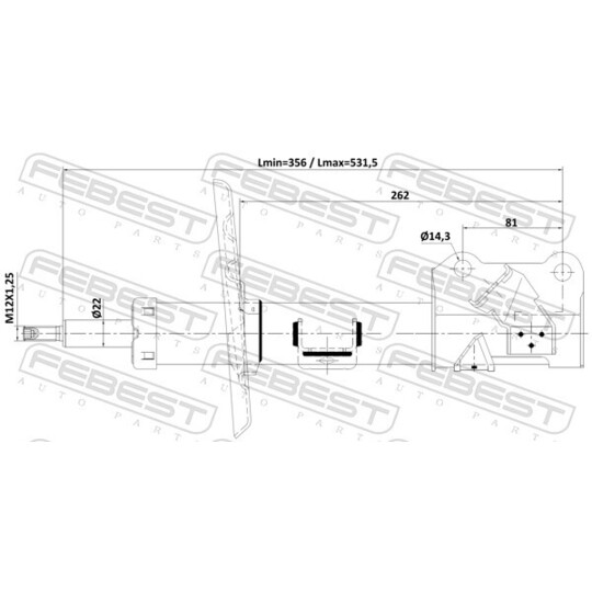 02110-012FL - Shock Absorber 