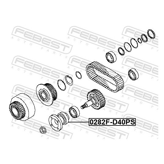 0282F-D40PS - Flange, transfer case 