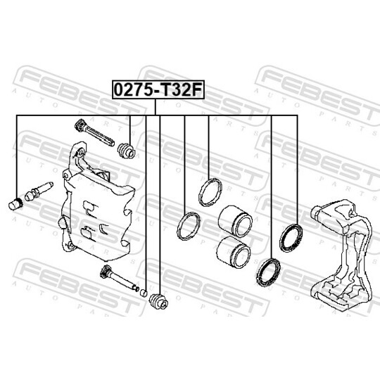 0275-T32F - Remondikomplekt, Pidurisadul 