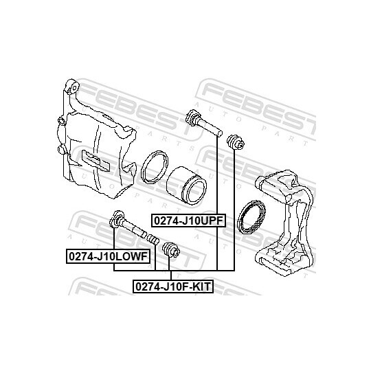0274-J10F-KIT - Guide Bolt, brake caliper 