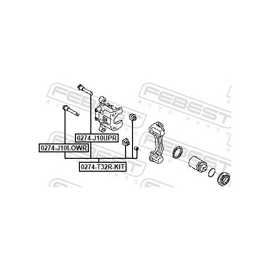 0274-T32R-KIT - Juhtpolt, pidurisadul 