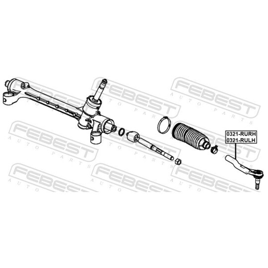 0321-RULH - Tie rod end 