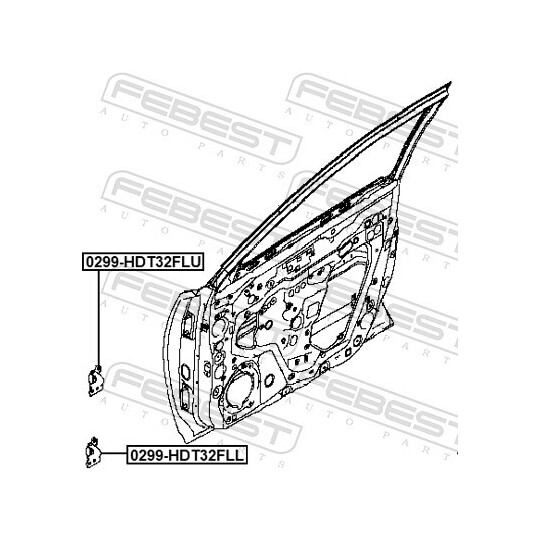 0299-HDT32FLU - Door Hinge 