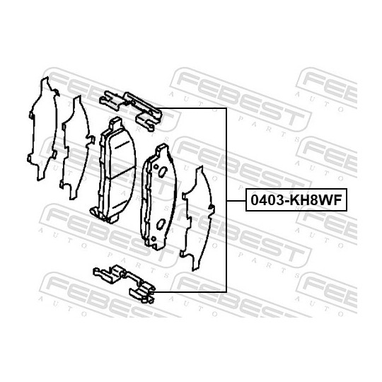 0403-KH9WF - Accessory Kit, disc brake pad 