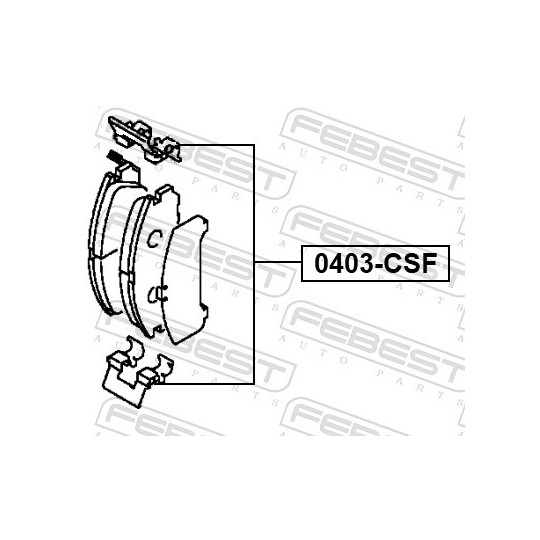 0403-CSF - Accessory Kit, disc brake pad 