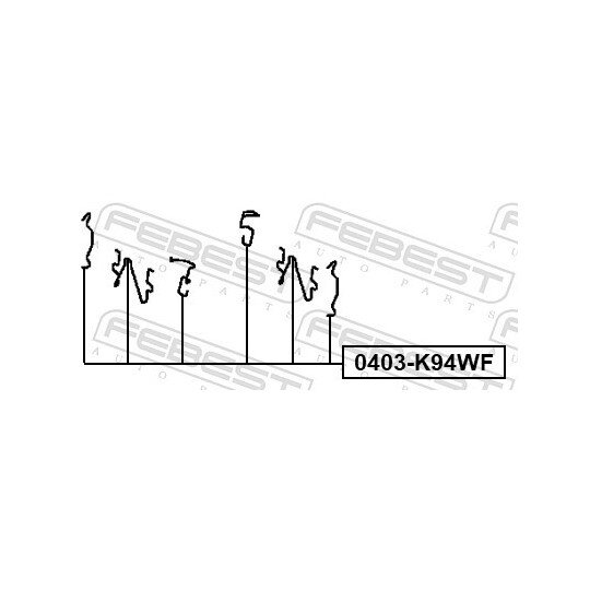 0403-K94WF - Tillbehörssats, skivbromsbelägg 