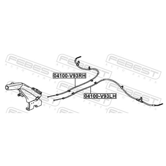 04100-V93LH - Cable, parking brake 