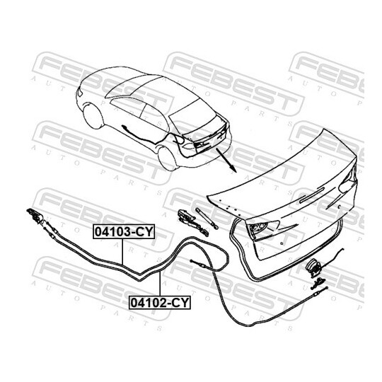 04102-CY - Cable Repair Set, tailgate 