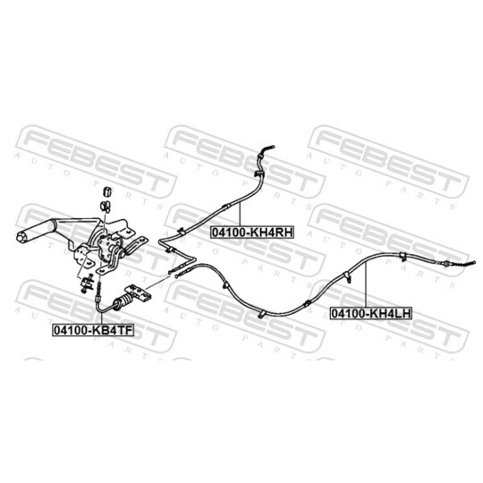 04100-KH4LH - Cable, parking brake 