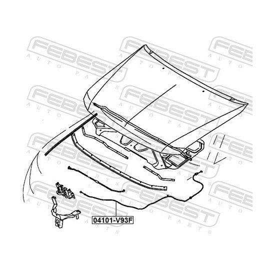 04101-V93F - Bonnet Cable 