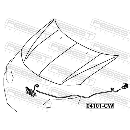 04101-CW - Bonnet Cable 